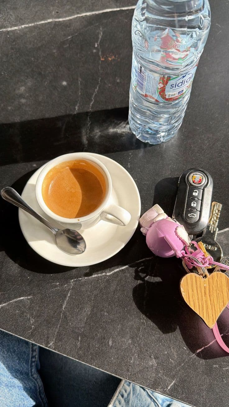 Car keys on a kitchen table
